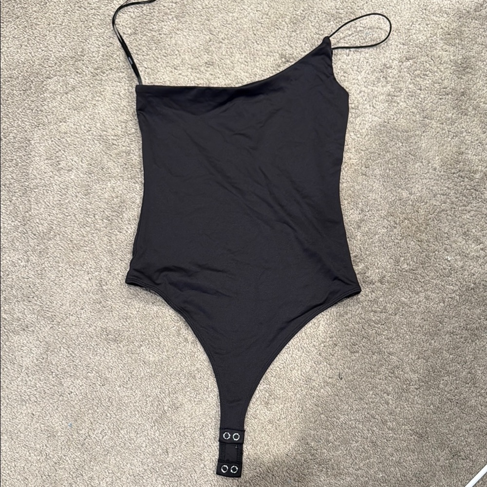 Forever 21 Black Asymmetrical Bodysuit